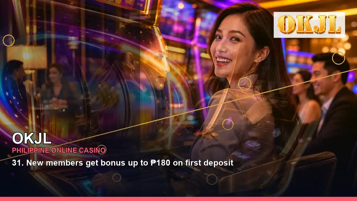 OKJL Philippines casino guide with left-diagonal lounge VIP casino rewards and an adult Filipina casino host
