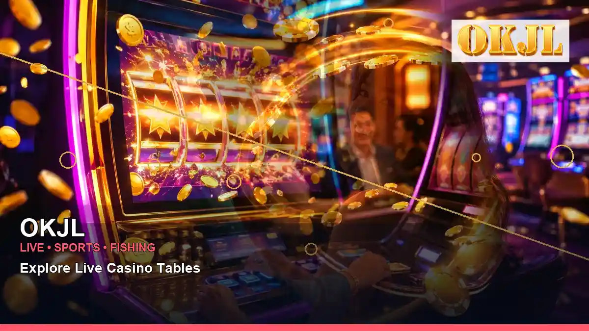 OKJL high-energy lounge VIP casino rewards in a layered collage layout for Philippine players
